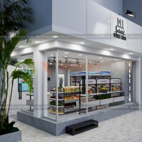 Thiết kế cửa hàng trái cây nhập khẩu Hàng Xóm – Hà Nội