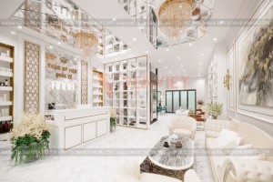 Mẫu thiết kế nội thất phòng khách spa cực kỳ đẹp mắt