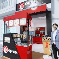 Thiết kế quán trà sữa Qin Tea – Quận 3
