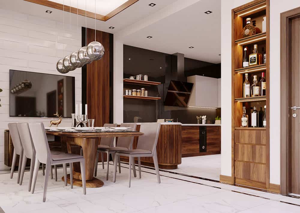 Tủ rượu đẹp cho căn bếp