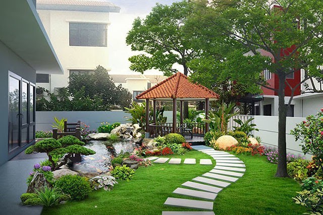 Thiết kế sân vườn cần lưu ý lối đi