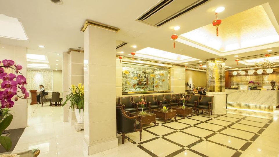 Sảnh khách sạn có nhiều phong cách độc đáo