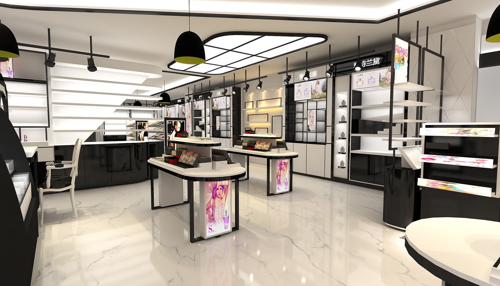 Các phong cách thiết kế showroom mỹ phẩm cao cấp