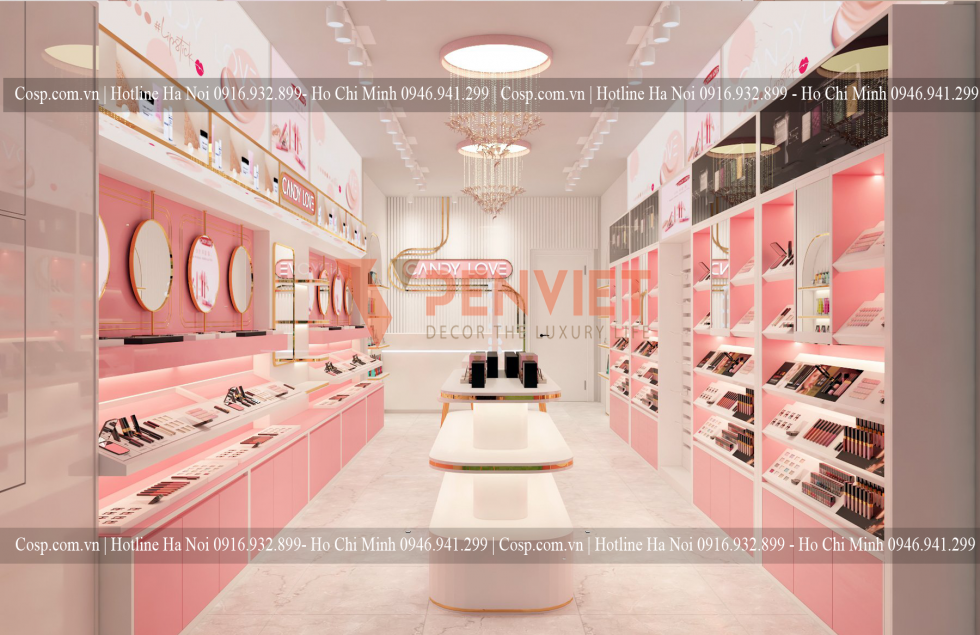 Các phong cách thiết kế showroom mỹ phẩm cao cấp