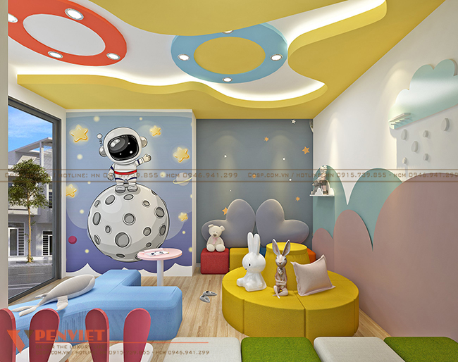 Thiết kế phòng theo dõi sau tiêm sinh động, bắt mắt
