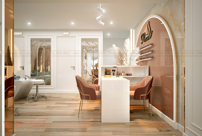 Không gian làm nails tại Rin Beauty & Spa