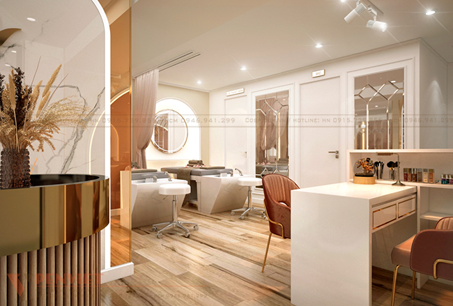 Bàn làm nails gọn gàng, khoa học