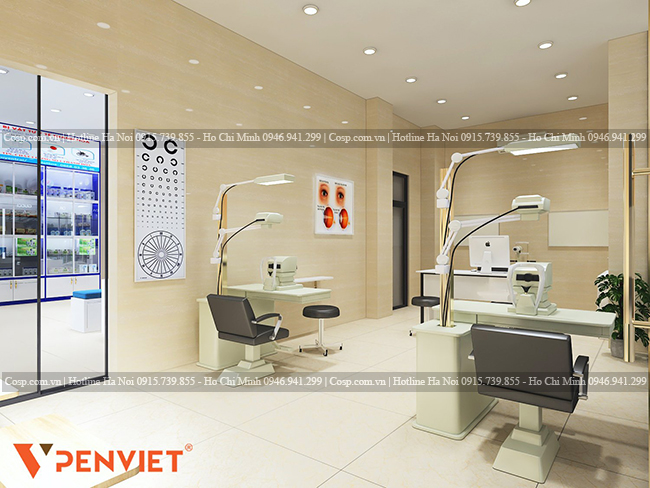 Thiết kế phòng khám khoa học với đầy đủ đồ nội thất