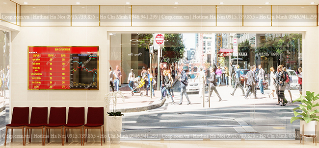 Khu vực cửa ra vào và ngồi đợi của khách hàng