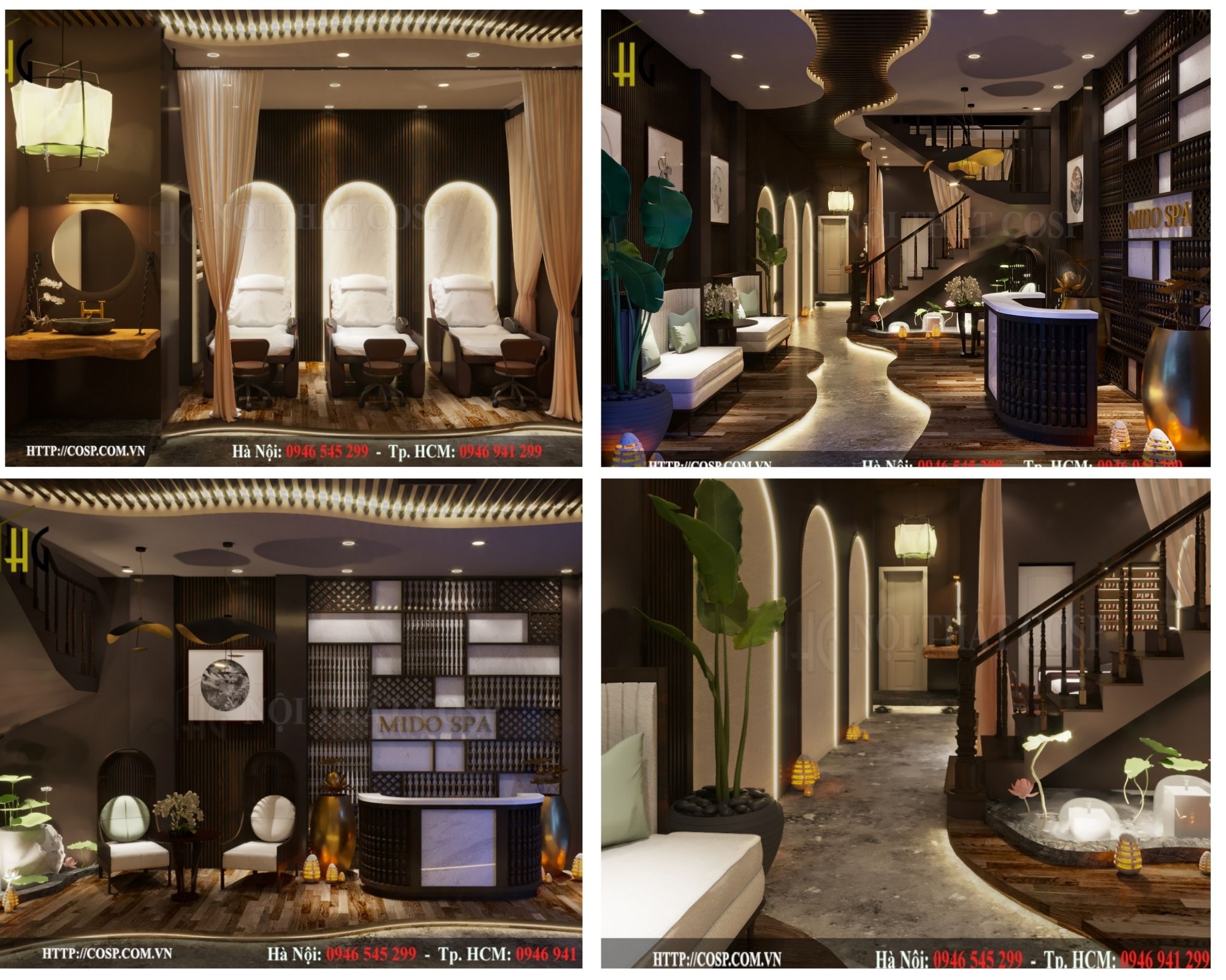 Thi công không gian spa Mido