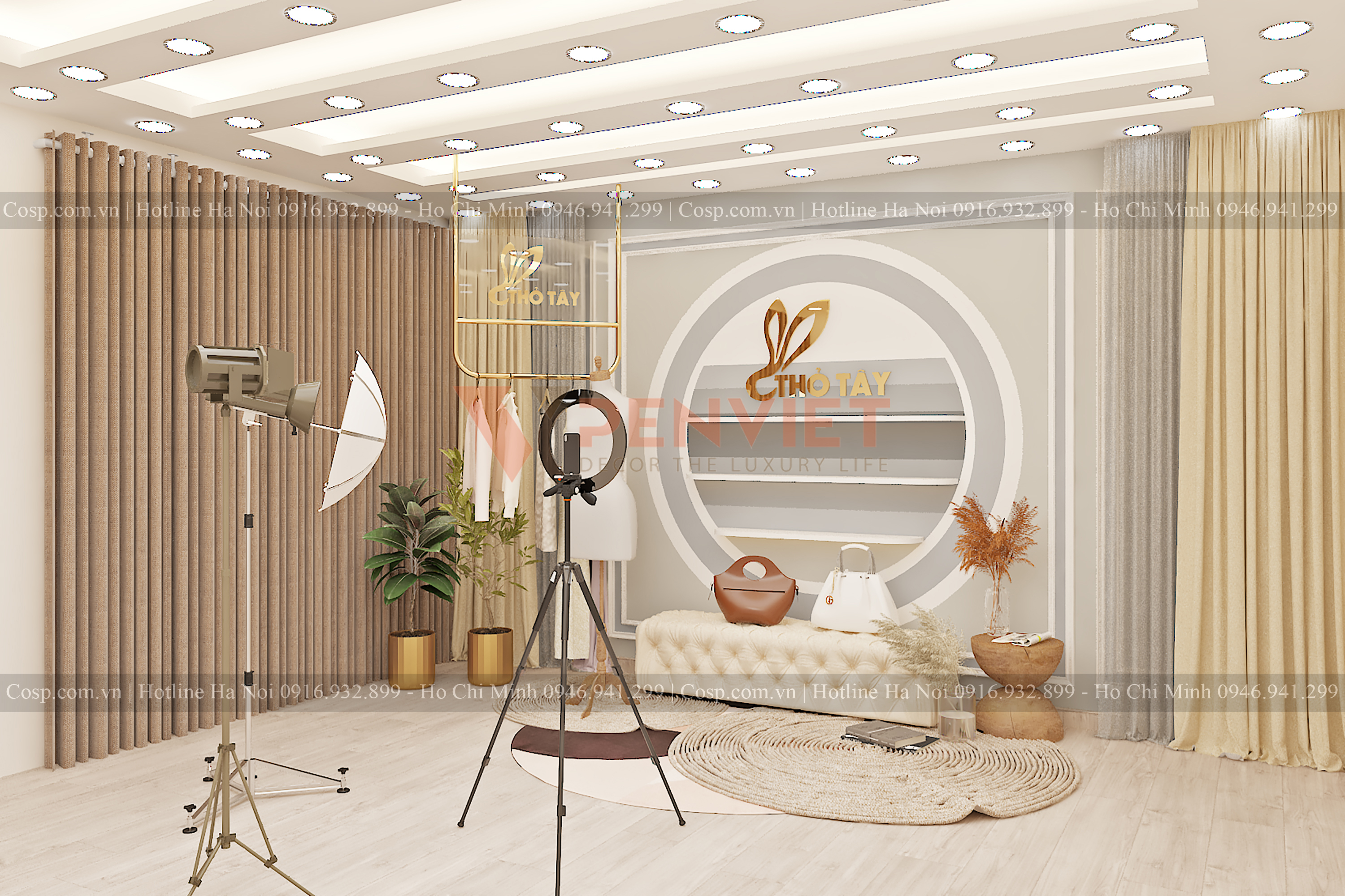 Thiết kế phòng livestream Thỏ Tây