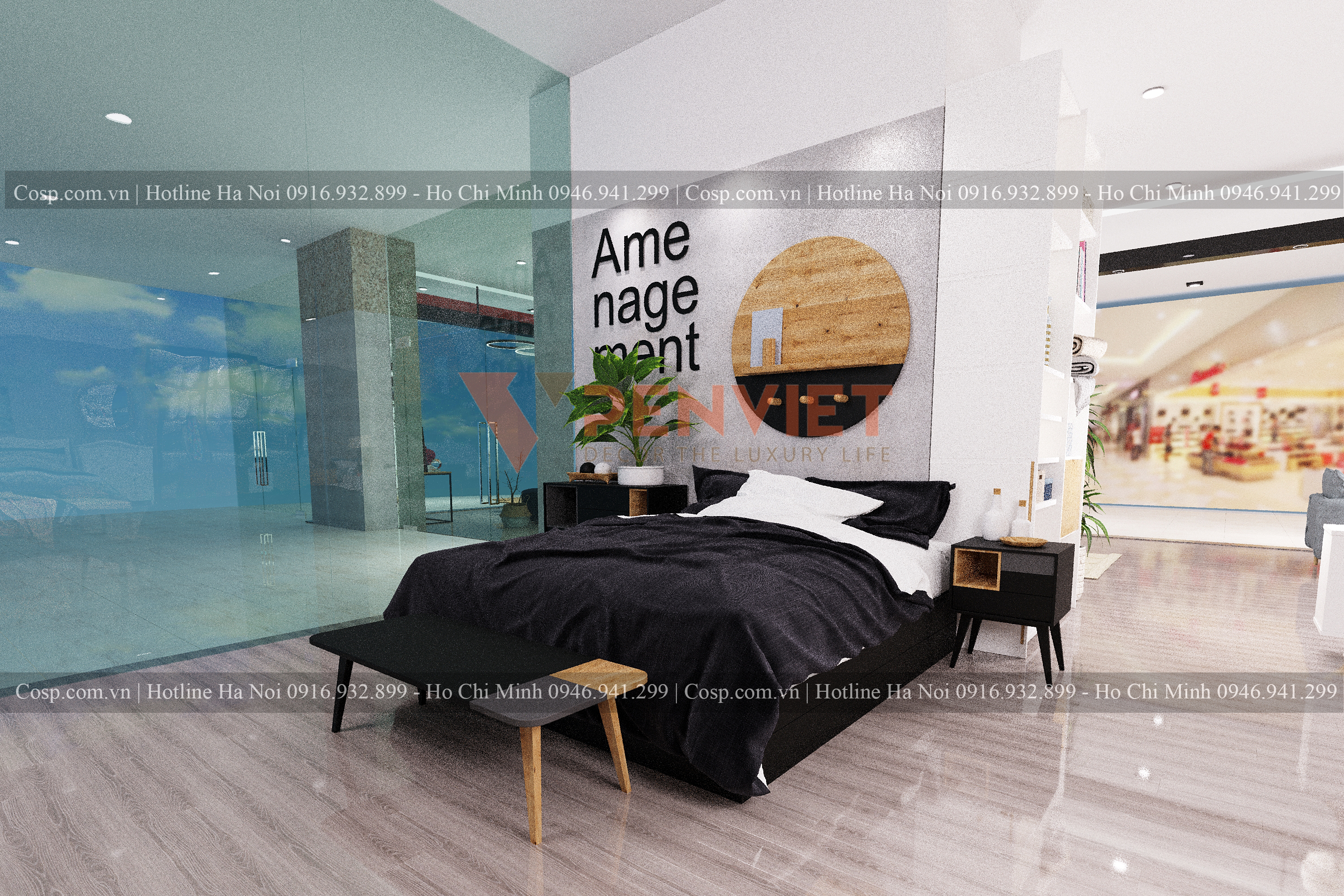 Thiết kế showroom trưng bày nội thất Pierre Cardin