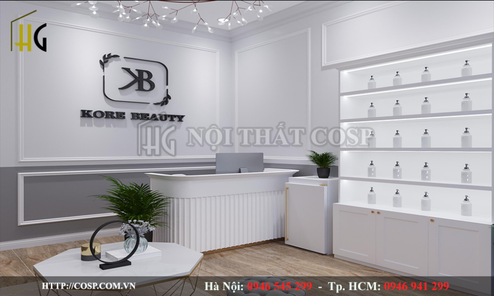 Thiết kế phòng khách spa nhỏ 30m2