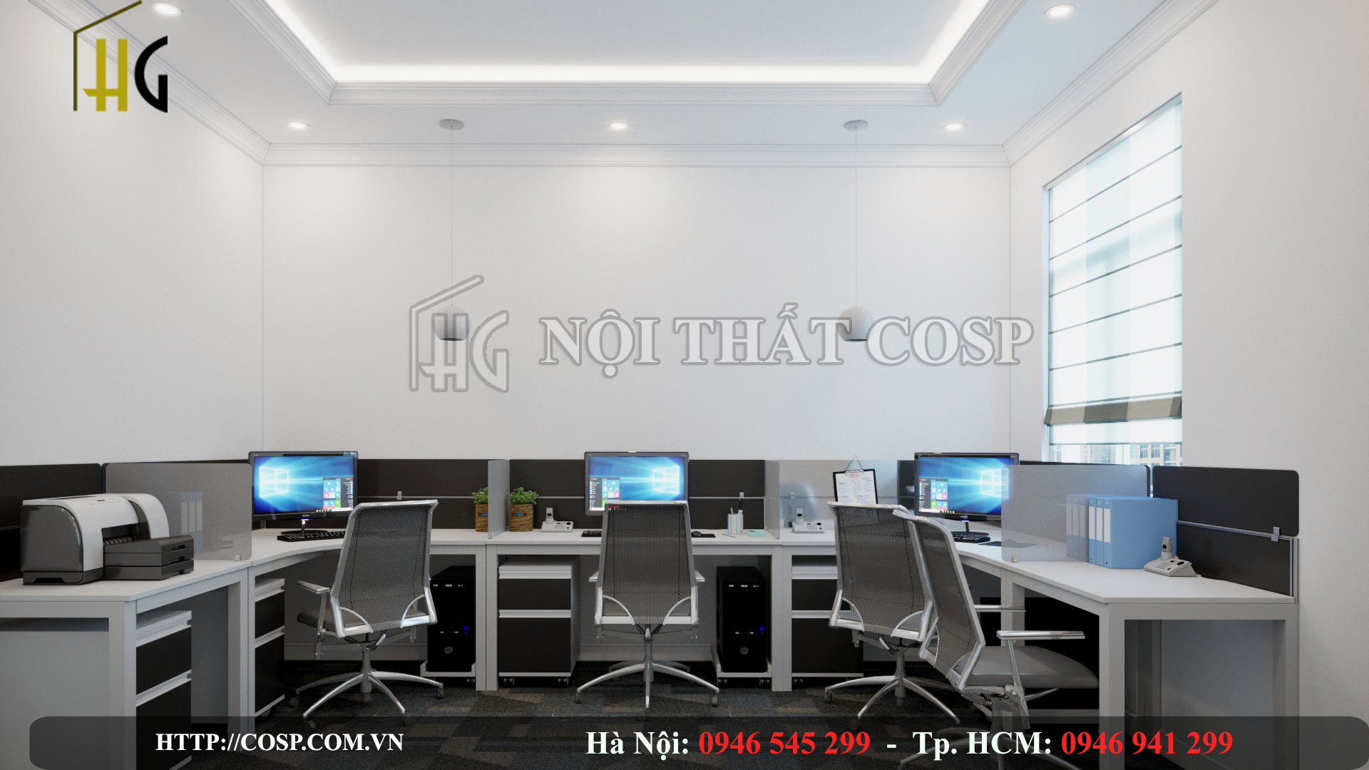 Thiết kế nội thất phòng làm việc spa Kristina