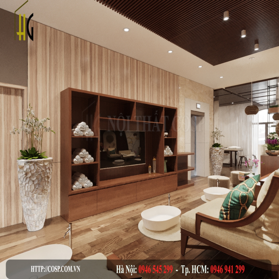 Thiết kế không gian tầng 2 spa  New Light