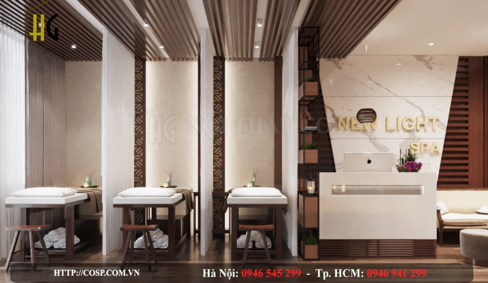 Thiết kế giường massage tầng 2