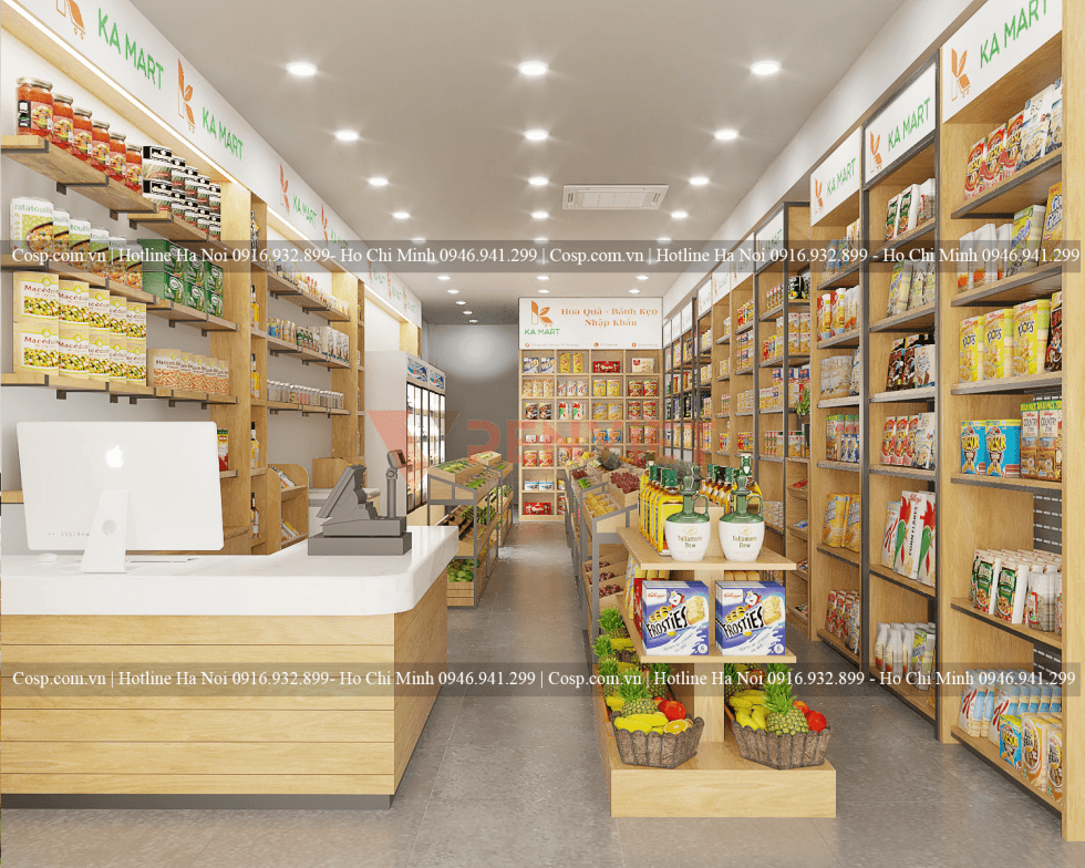 Thiết kế cửa hàng thực phẩm sạch