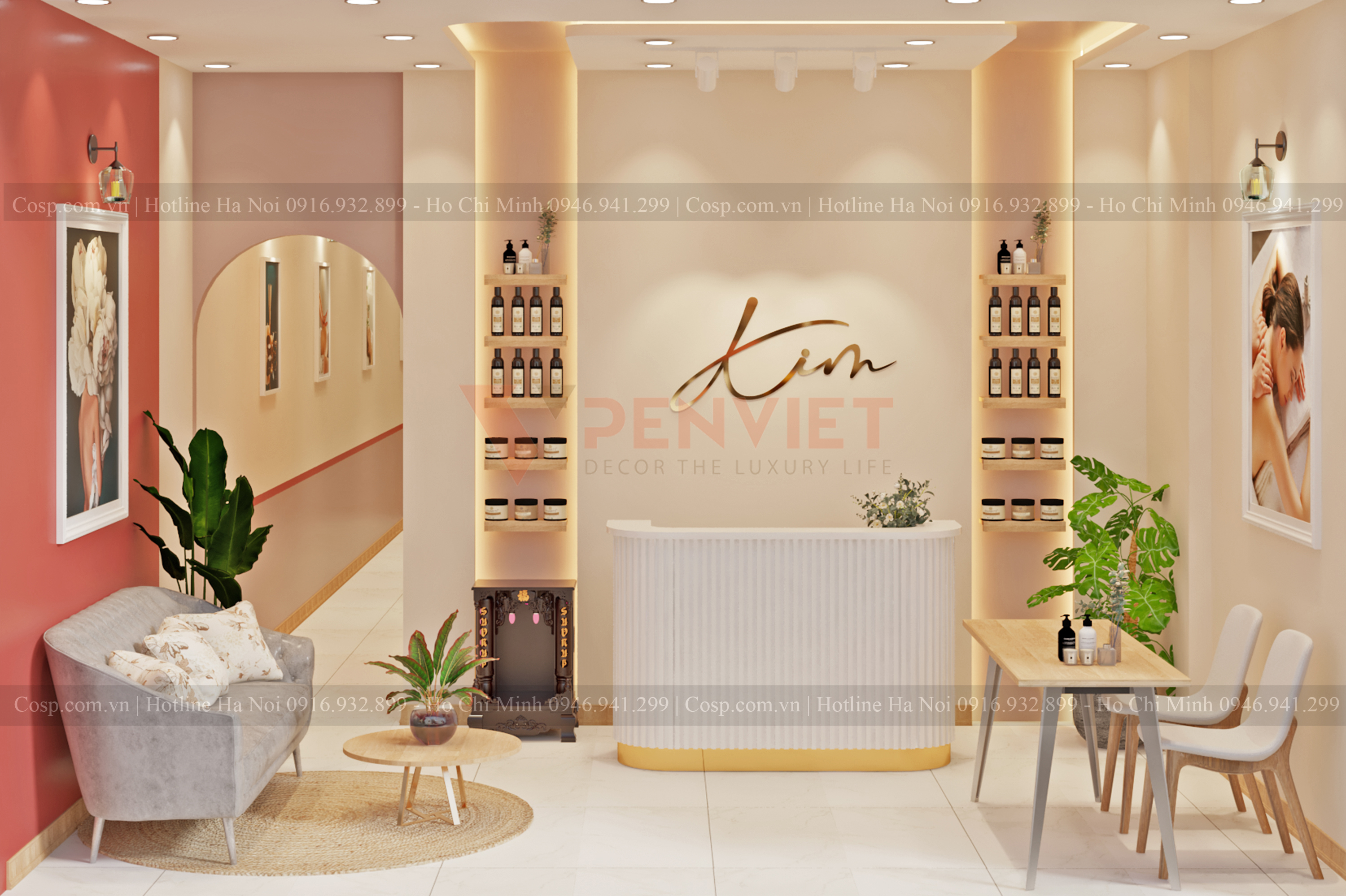Thiết kế spa phun thêu Thiên Kim