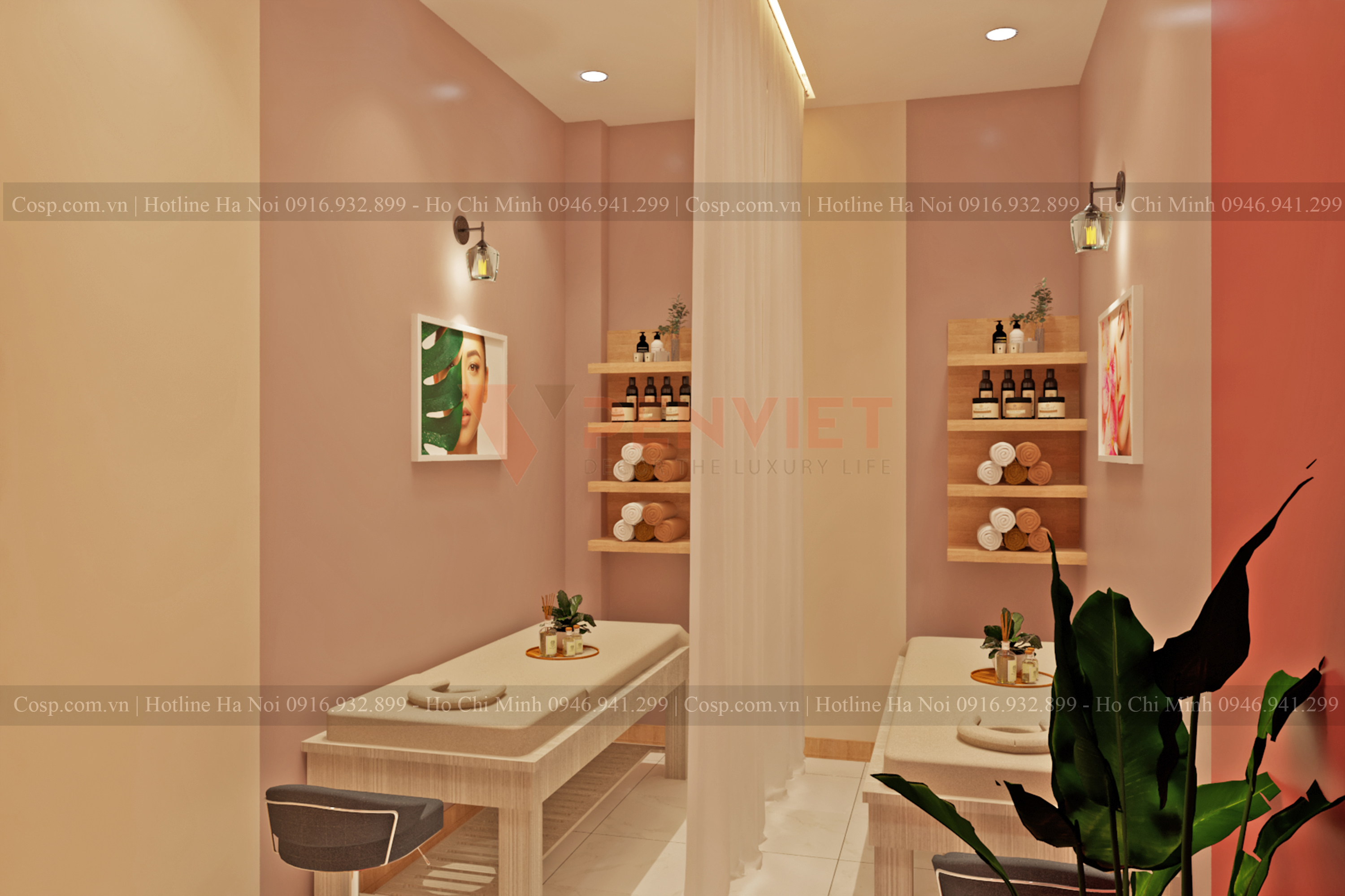 Thiết kế spa phun thêu Thiên Kim