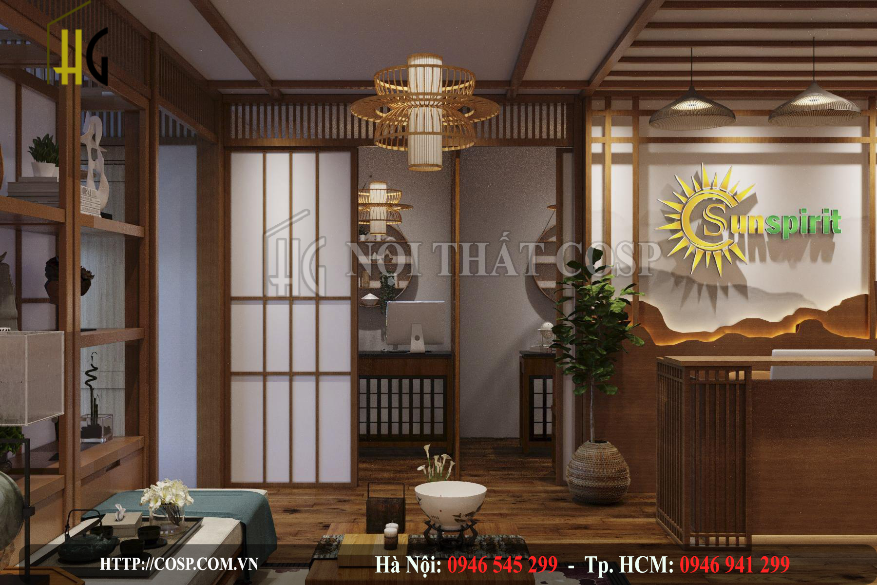 Thiết kế spa Sunspirit mang phong cách Nhật Bản