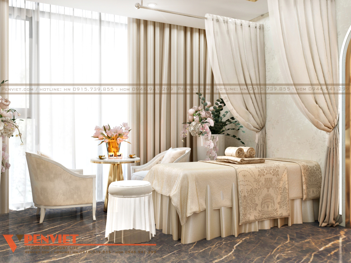 Phòng spa Vip setup hạn chế giường trị liệu nhằm đảm bảo sự riêng tư