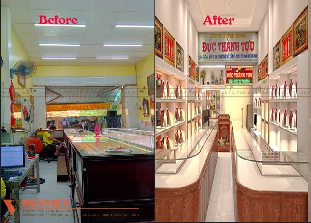 Diện mạo tiệm vàng được thay đổi ngoan mục nhờ phong cách thiết kế sang trọng