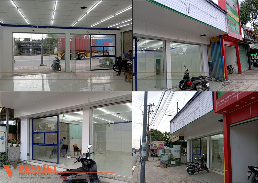 Mặt bằng hiện trạng cửa tiệm rộng rãi, phù hợp làm thiết kế phòng khám