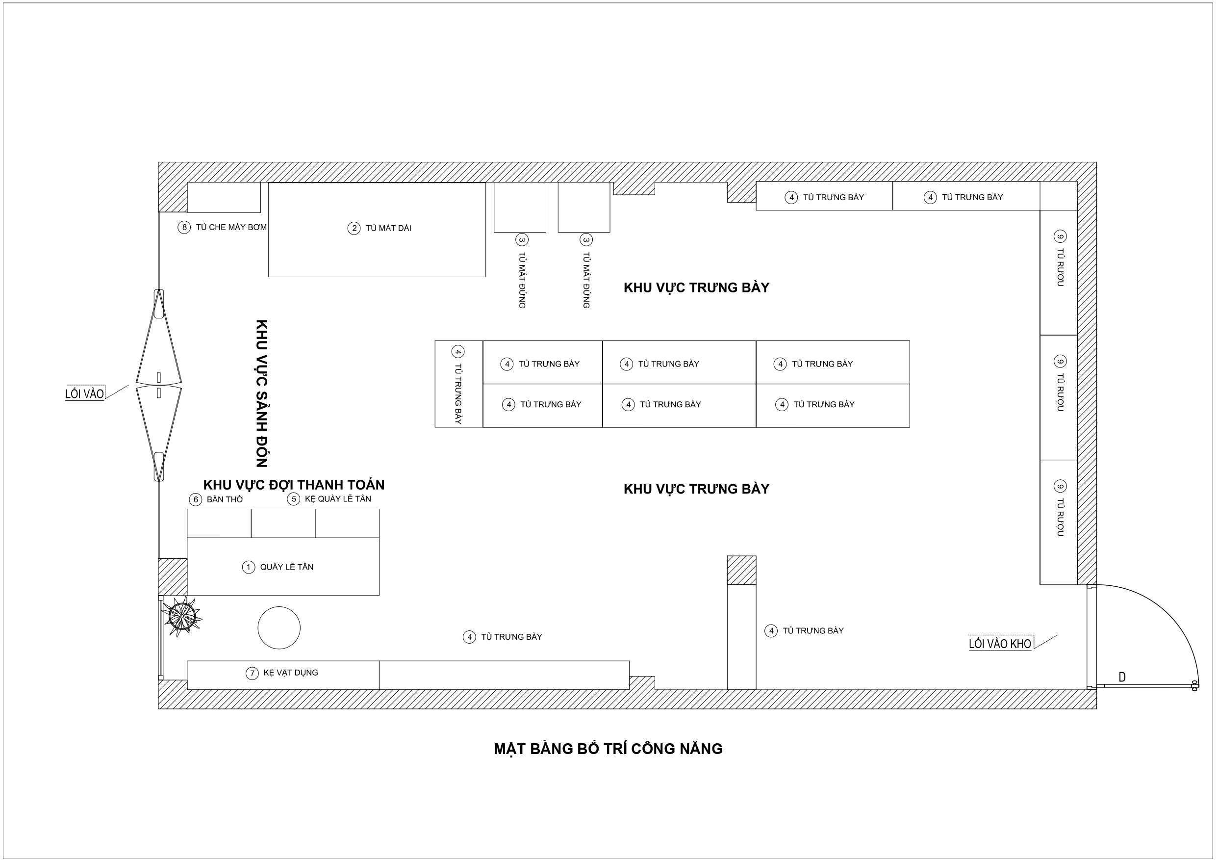 Bản vẽ thiế kế shop trái cây Eleven Fruit