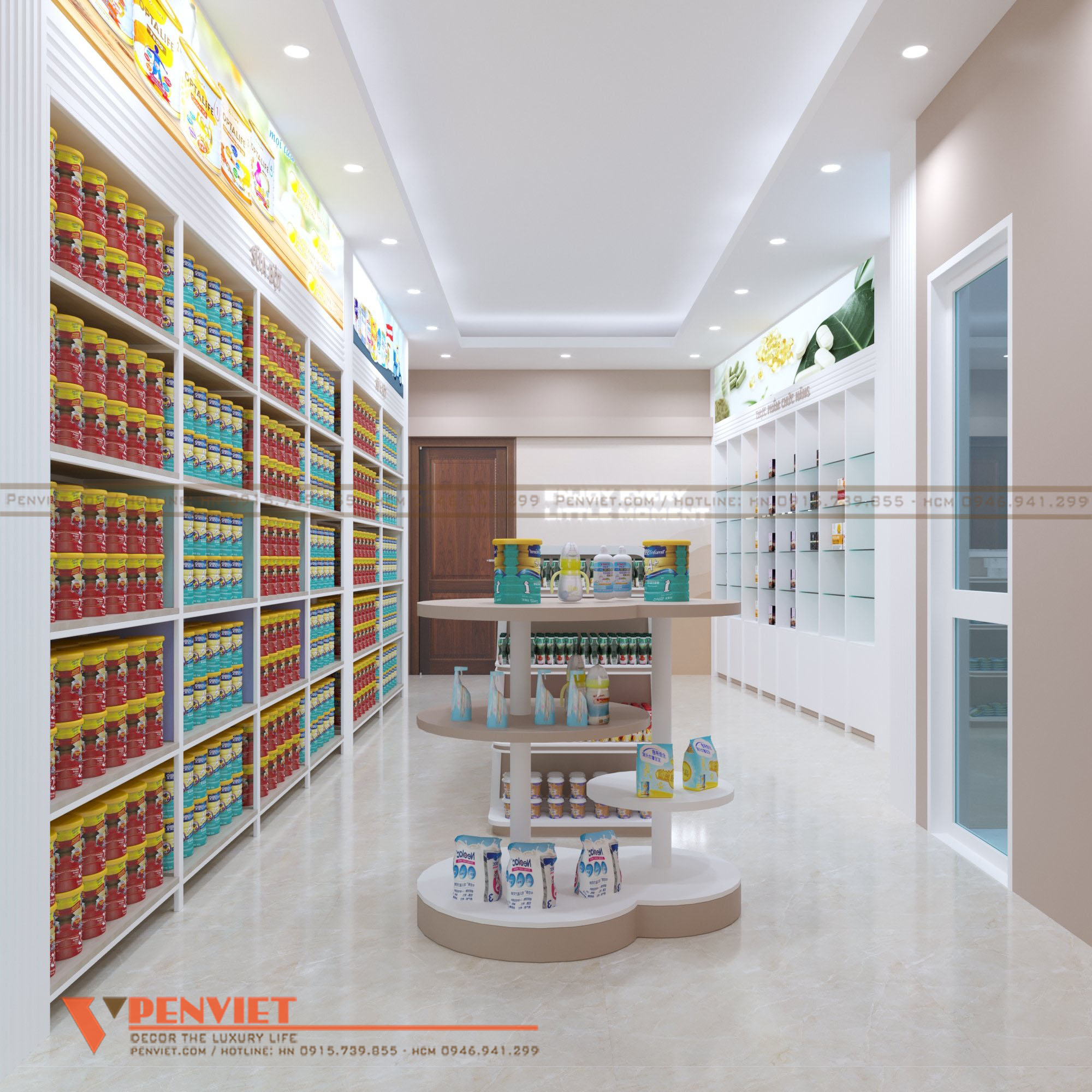 Kệ trưng bày hàng hóa sử dụng vật liệu có tính chịu lực