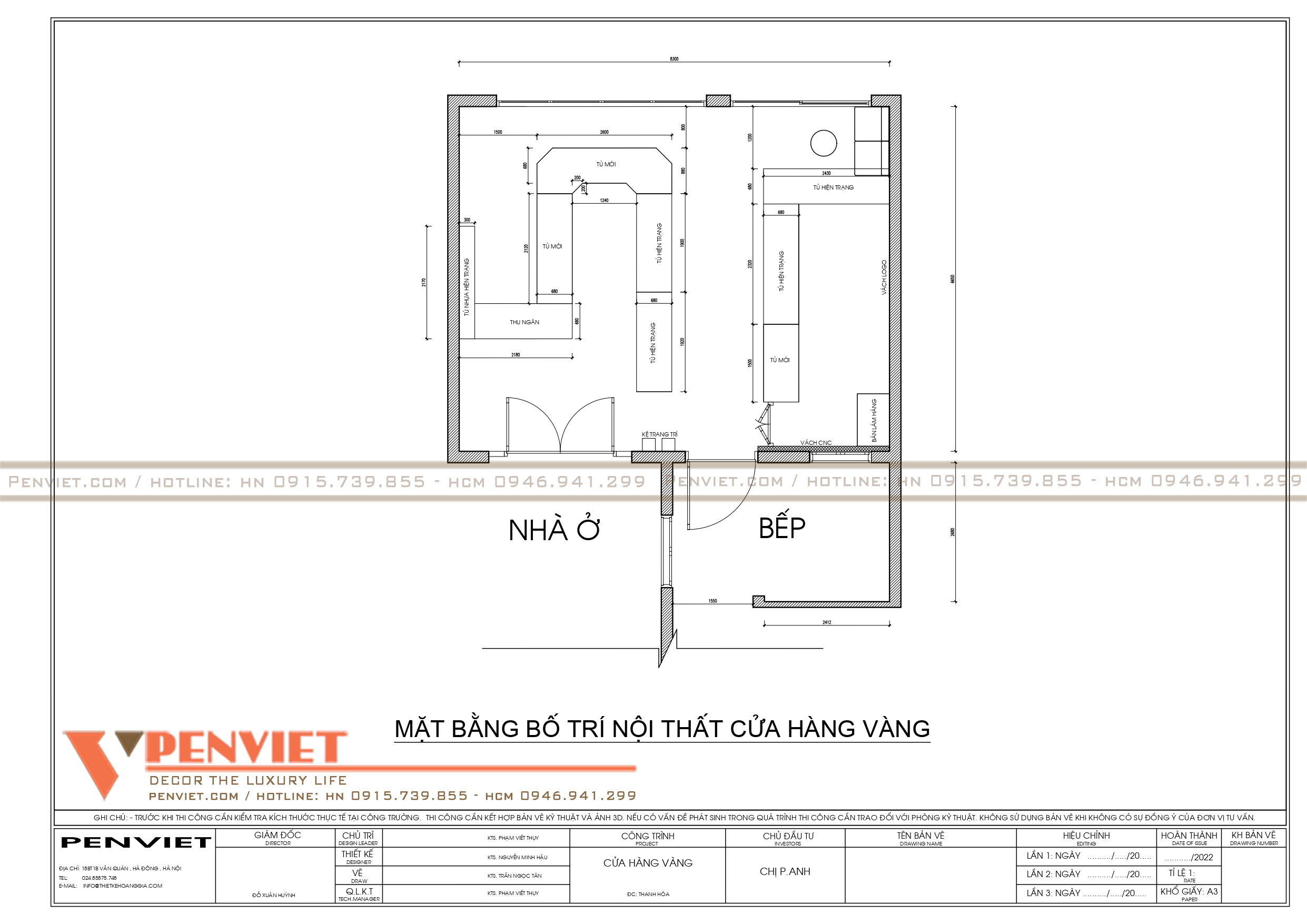 Mặt bằng được setup khoa học với 2 hệ tủ trưng bày lớn