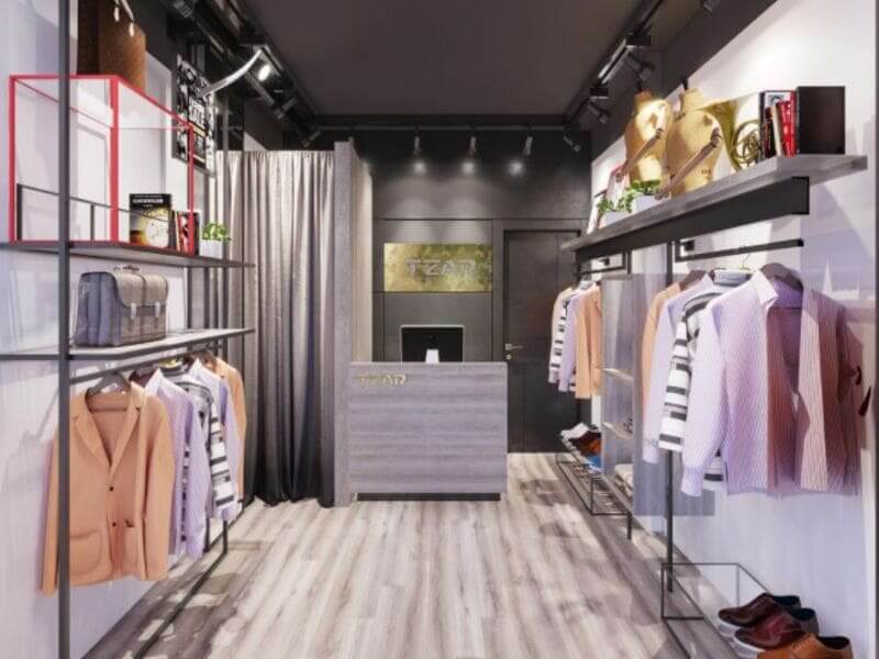 Phân chia không gian shop khoa học