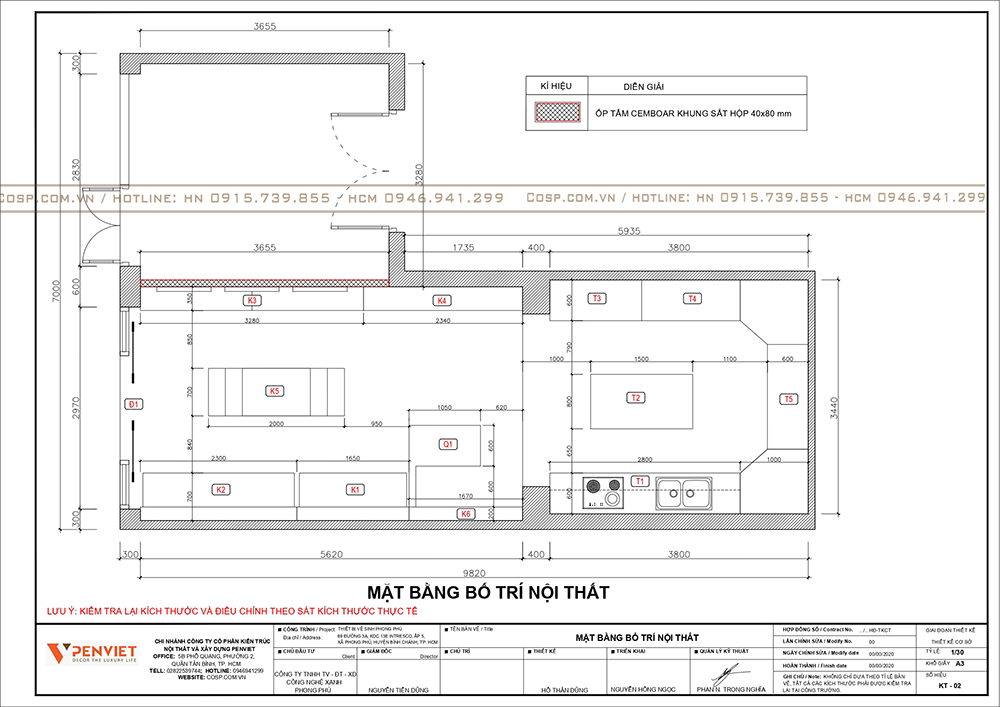 Mặt bằng bố trí nội thất showroom vật liệu xây dựng Phong Phú