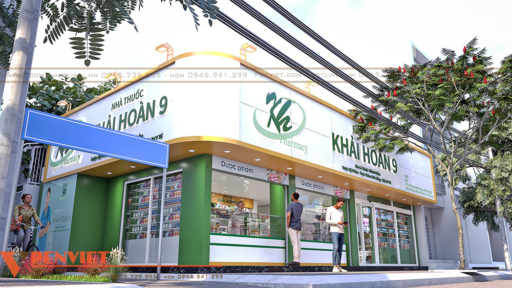 Biển hiệu được thiết kế ốp Alu và khung sắt tạo sự bền bỉ và thẩm mỹ