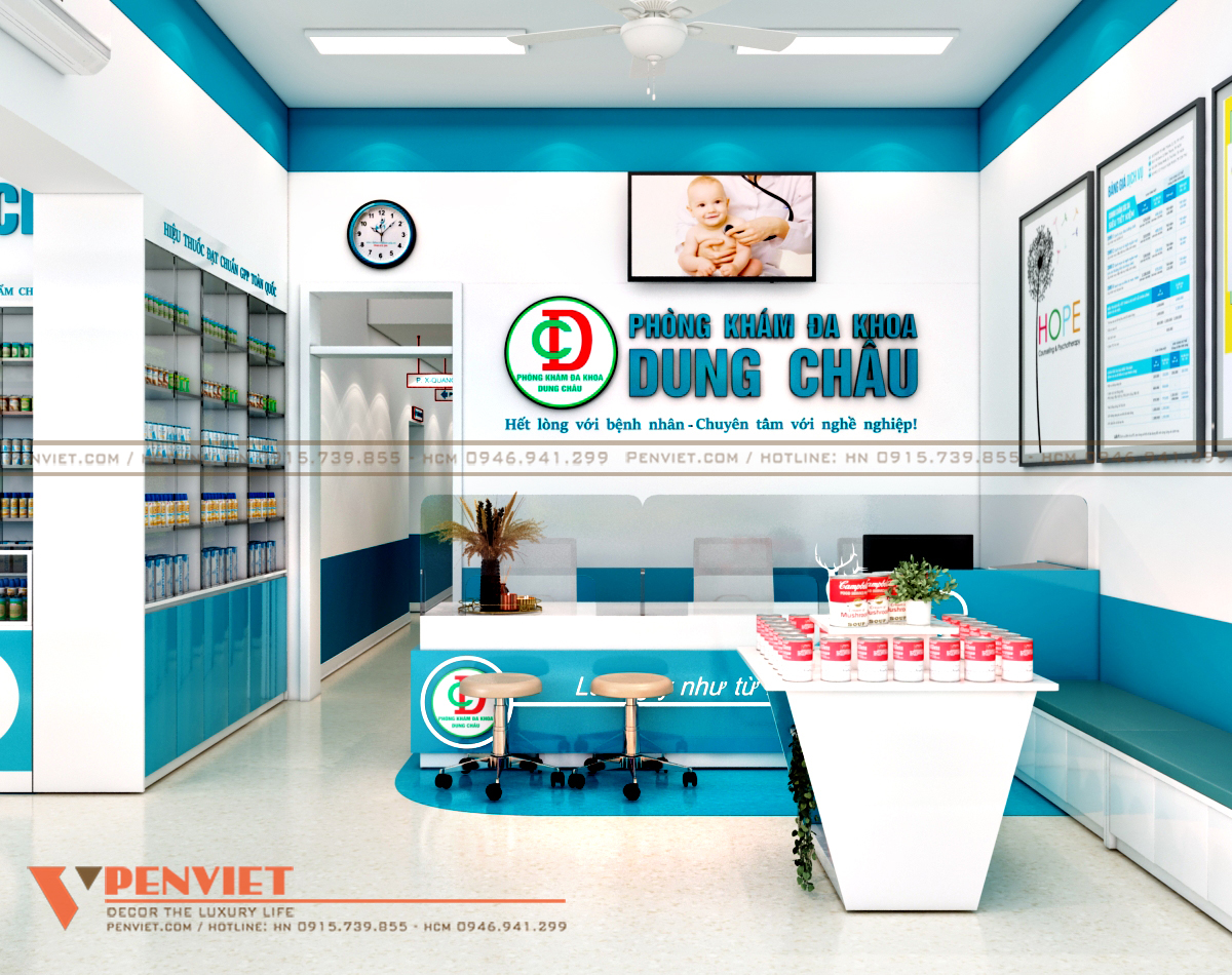 Không gian tiếp đón của phòng khám