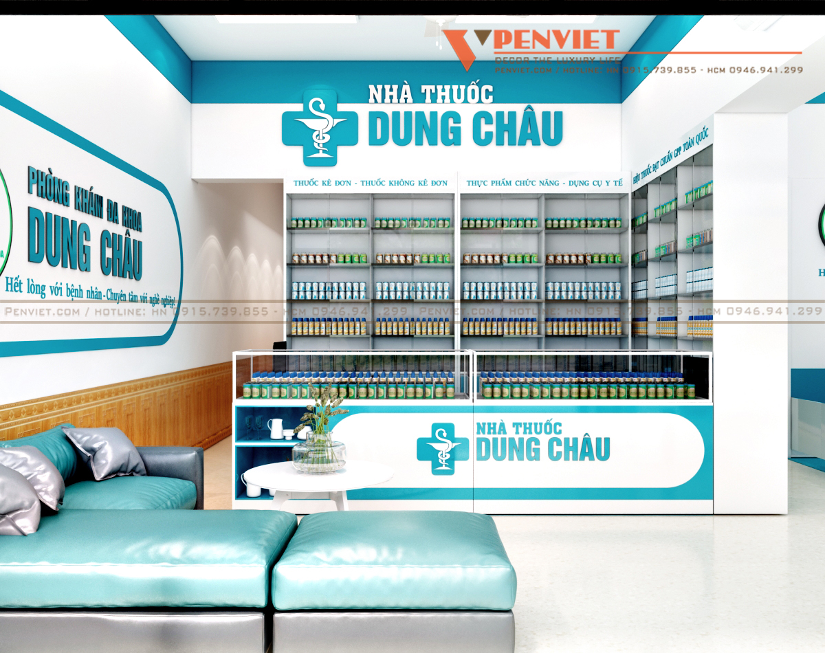 Hệ thống quầy kệ nhà thuốc đạt chuẩn