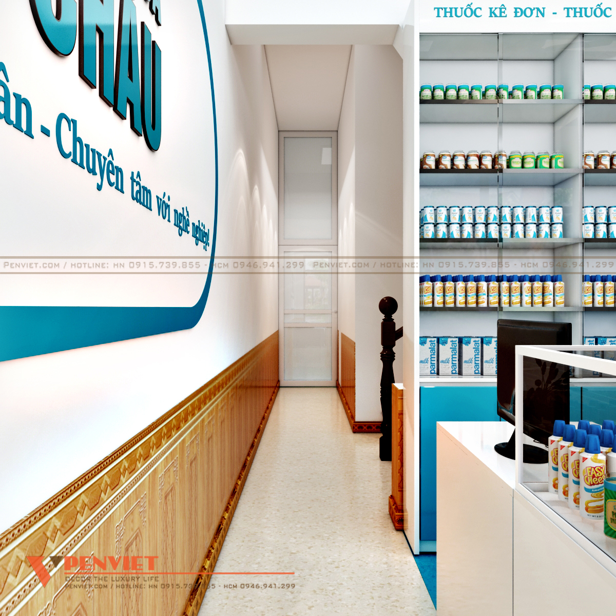 Khu vực hành lang nhà thuốc