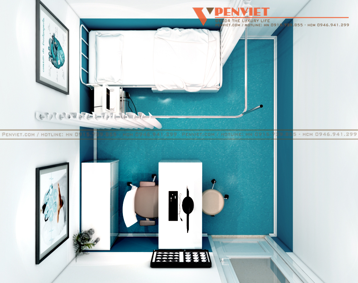 Phòng khám sử dụng gam màu trang nhã, thân thuộc