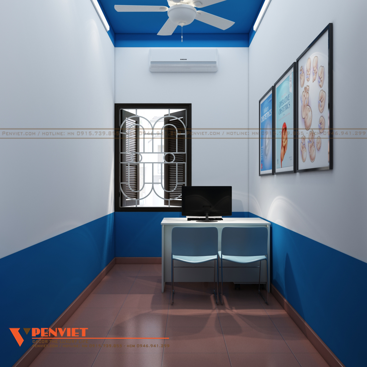 Phòng khám sử dụng màu sắc đồng nhất