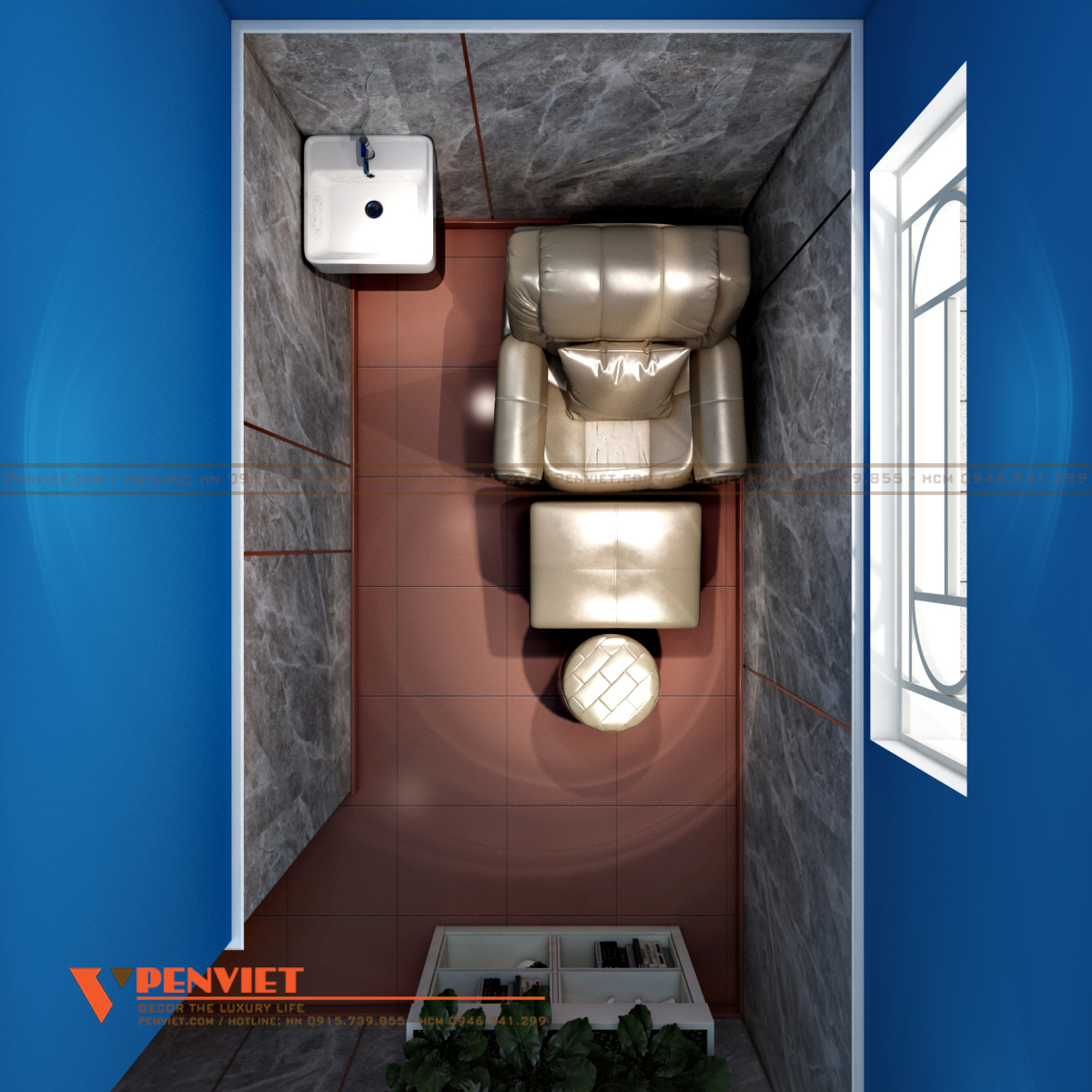 Nội thất trang nhã, tiện nghi, phục vụ công tác khám chữa bệnh 