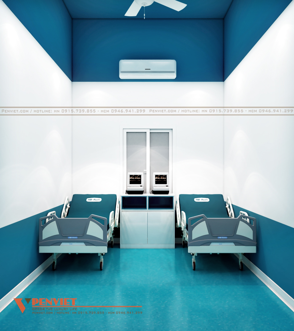 Phòng đo monitor được thiết kế với 2 giường song song