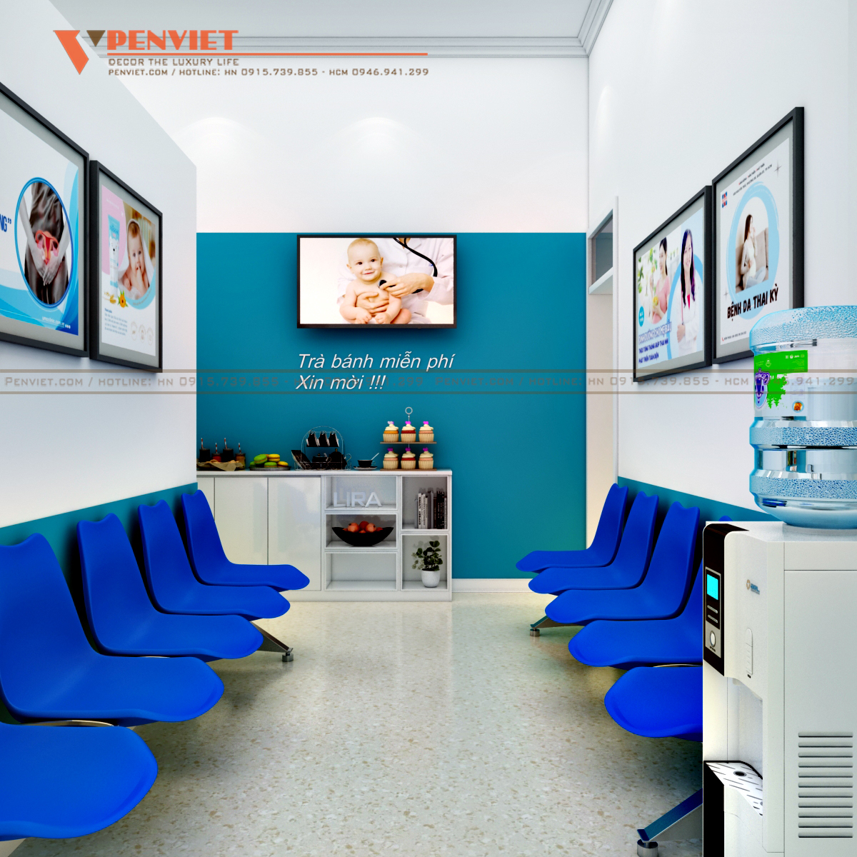 Hành lang rộng rãi tạo cảm giác thoải mái cho bệnh nhân