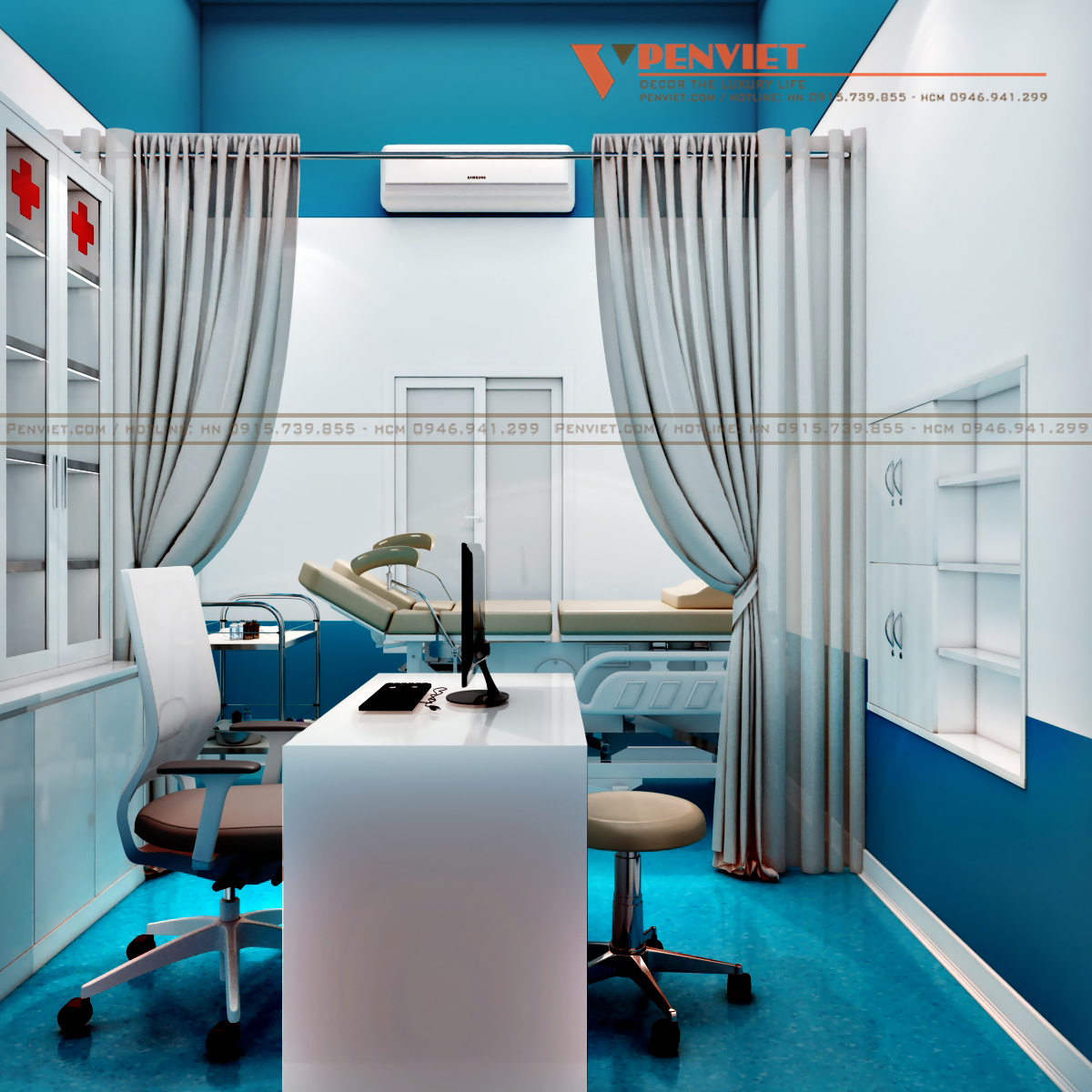 Nội thất phòng khám khoa học mang đến một không gian khám thân thiện