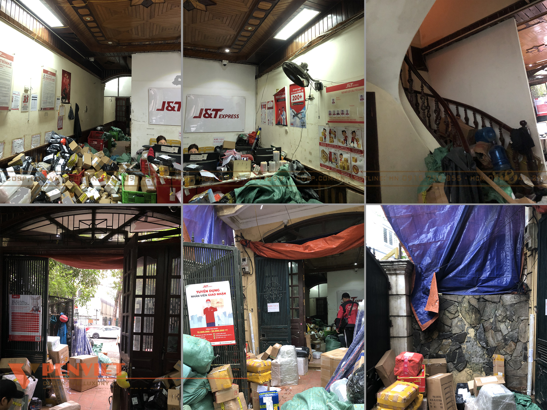 Hiện trạng mặt bằng phòng khám trước đó là kho hàng của một đơn vị vận chuyển 