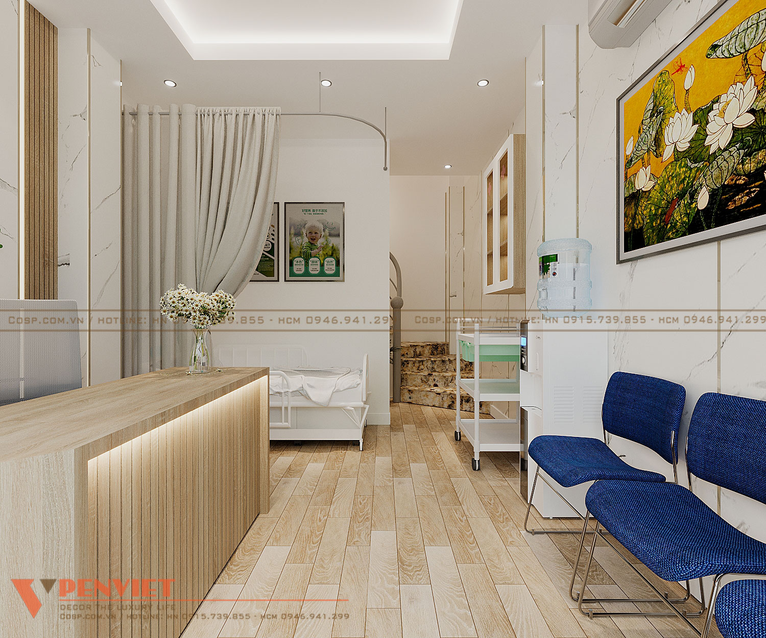 Lối thiết kế khoa học tạo không gian phòng chờ rộng rãi