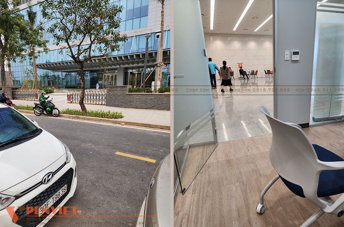 Hiện trạng mặt bằng của quán nằm trong tòa nhà công ty