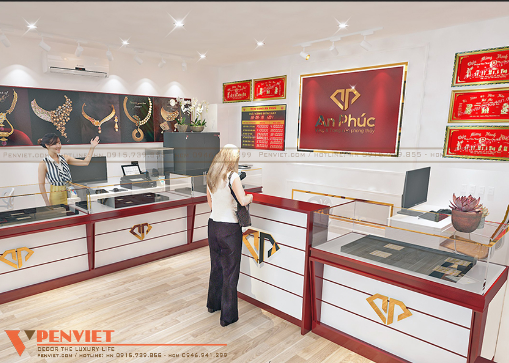 Mẫu tủ làm tôn lên vẻ đẹp của các mặt hàng trang sức