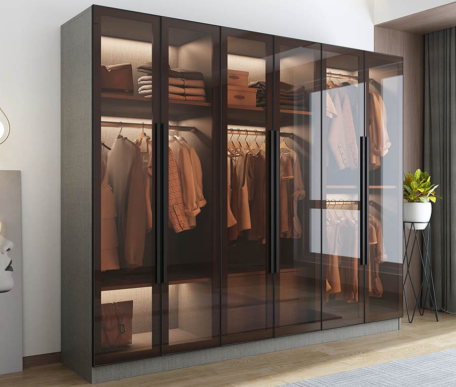 Mẫu tủ đựng quần áo cánh kính sang trọng, hiện đại