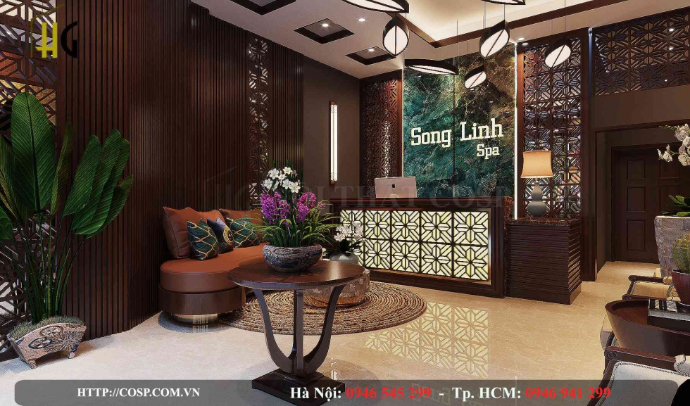 Quầy lễ tân được đặt ở vị trí thích hợp