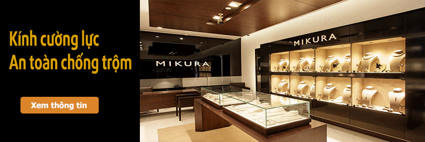 Thiết kế tủ kính cường lực chống trộm tại penviet