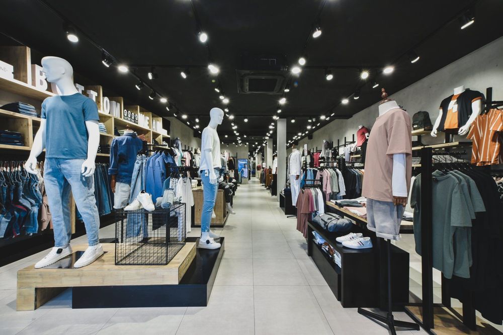 lưu ý khi thiết kế shop thời trang nam